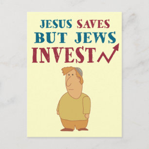 Jews Invest - Joodse financiële humor Briefkaart