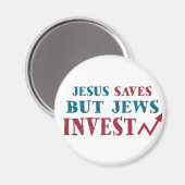 Jews Invest - Joodse financiële humor Magneet (Voorkant / Achterkant)