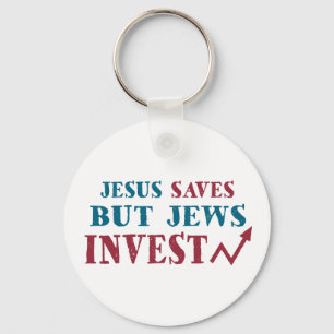 Jews Invest - Joodse financiële humor Sleutelhanger