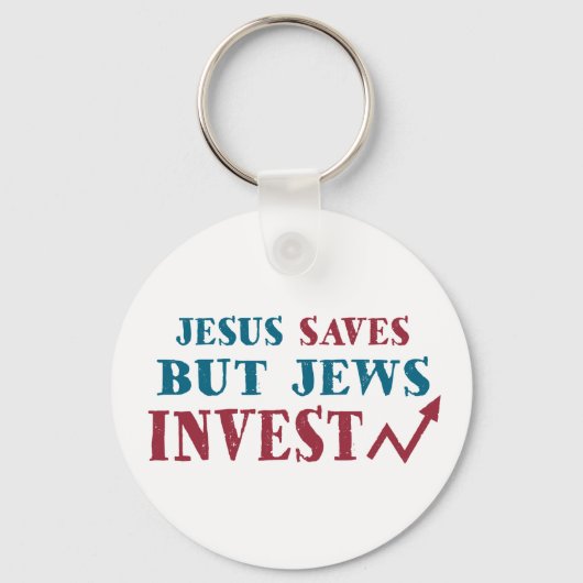 Jews Invest - Joodse financiële humor Sleutelhanger (Voorkant)