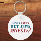 Jews Invest - Joodse financiële humor Sleutelhanger (Voorkant)