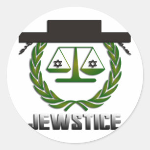JEWSTICE.png Ronde Sticker