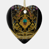 Jeygraneau Elegant Monogram Keramisch Ornament (Rechts)