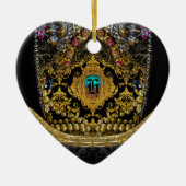 Jeygraneau Elegant Monogram Keramisch Ornament (Voorkant)