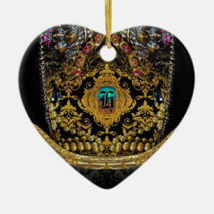 Jeygraneau Elegant Monogram Keramisch Ornament
