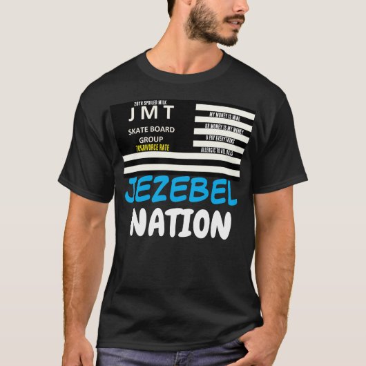 JEZEBEL NATION Basic Donker T-shirt (Voorkant)