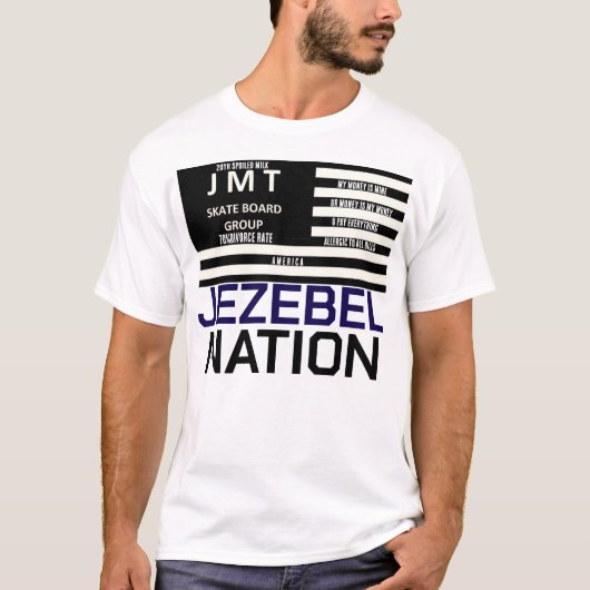 JEZEBEL NATION Basis T-shirt donker (Voorkant)