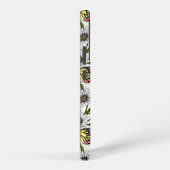 Jezebel vlinders en daisy bloemen op wit samsung galaxy hoesje (Rechterkant)