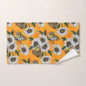 Jezebelvlinders en daisy bloemen bad handdoek (Handdoek)