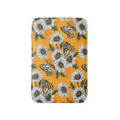 Jezebelvlinders en daisy bloemen badmat (Voorkant Verticaal)