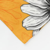 Jezebelvlinders en daisy bloemen fleece deken (Hoek)