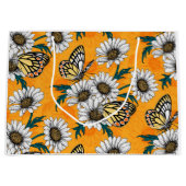 Jezebelvlinders en daisy bloemen groot cadeauzakje (Voorkant)