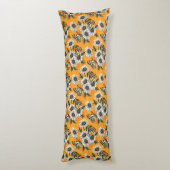 Jezebelvlinders en daisy bloemen lichaamskussen (Achterkant (Verticaal))