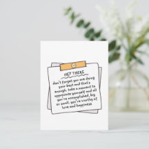 Jezelf liefhebben met een plaknotitie-illustratie: