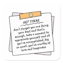 Jezelf liefhebben met een plaknotitie-illustratie: