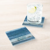 Jezelf ontkennen glazen onderzetter (Schuin)