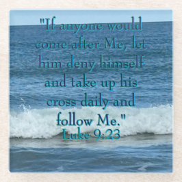 Jezelf ontkennen glazen onderzetter