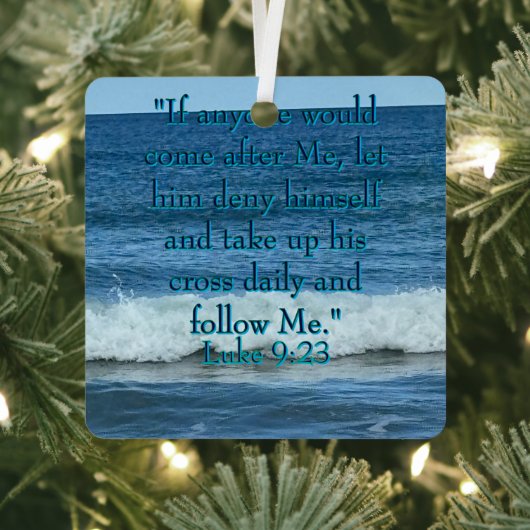 Jezelf ontkennen metalen ornament (Insitu)