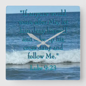 Jezelf ontkennen vierkante klok (Voorkant)