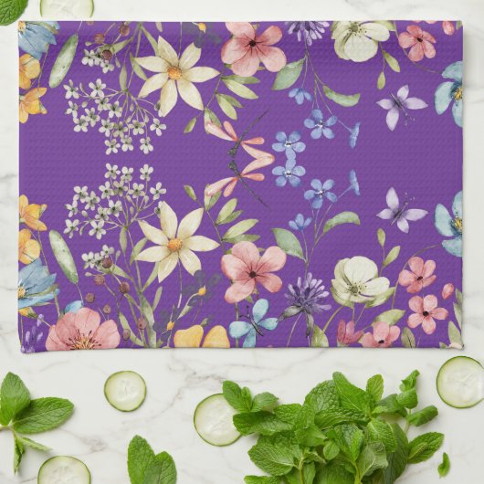 Jezelf opvrolijken met bloemen theedoek (Gevouwen)