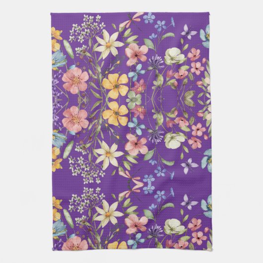 Jezelf opvrolijken met bloemen theedoek (Verticaal)