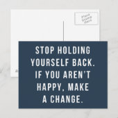 Jezelf tegenhouden Quote Briefkaart (Voorkant / Achterkant)