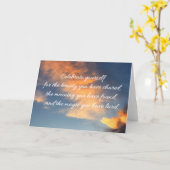 Jezelf vieren... Inspirerend Kaart (Gele Bloem)