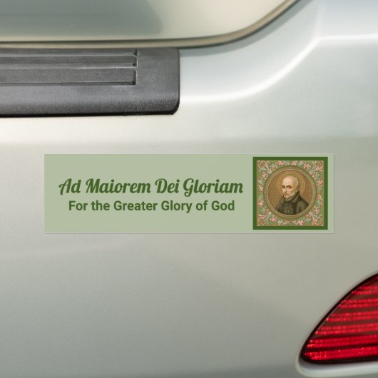 Jezuïetenmotto van Sint Ignatius (BK 50; Latijn/En Bumpersticker (Op auto)