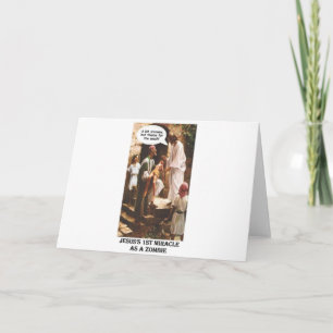 Jezus 1ste wonder als een zombie kaart