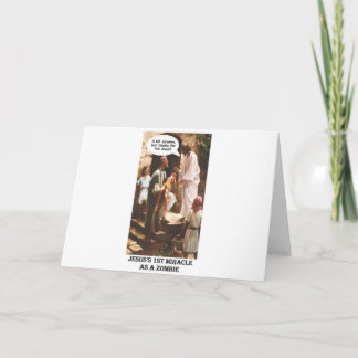 Jezus 1ste wonder als een zombie kaart