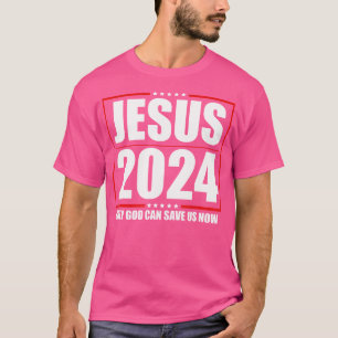 Jezus 2024 Alleen God kan ons nu redden T-shirt