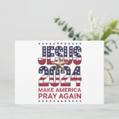 Jezus 2024 Laat Amerika weer bidden Kaart (Staand voorkant)