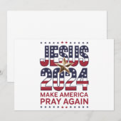 Jezus 2024 Laat Amerika weer bidden Kaart (Voorkant / Achterkant)