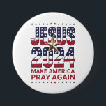 Jezus 2024 Laat Amerika weer bidden Ronde Button 7,6 Cm<br><div class="desc">Jezus 2024 Laat Amerika weer bidden</div>
