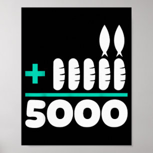 Jezus 2 Vissen 5 Broden 5000 Uitverkoren Tegen De Poster