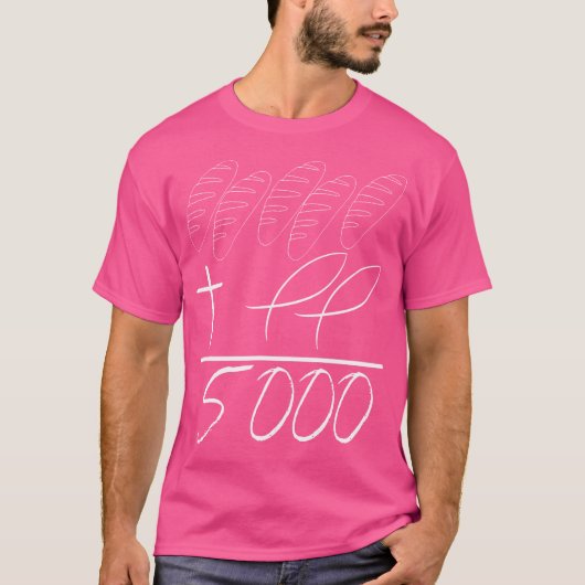 Jezus 2 vist 5 brood 5000 tegen de Cu T-shirt (Voorkant)