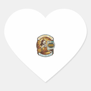 Jezus 9999 ongelezen e-mails inbox nul kantoor hum hart sticker
