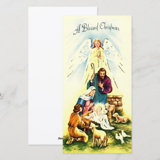  Jezus A Gezegende Kerstmis Feestdagenkaart (Voorkant / Achterkant)