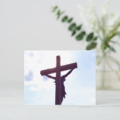 Jezus aan het kruis briefkaart (Staand voorkant)