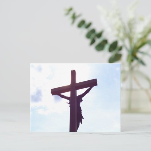 Jezus aan het kruis briefkaart (Staand voorkant)