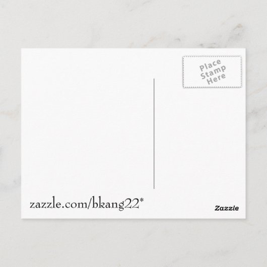 Jezus aan het kruis briefkaart (Achterkant)