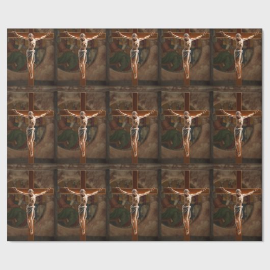 Jezus aan het kruis cadeaupapier (Vlak)