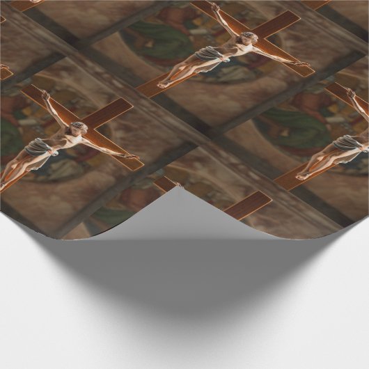 Jezus aan het kruis cadeaupapier (Hoek)