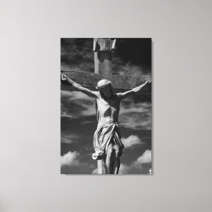 Jezus aan het kruis canvas afdruk