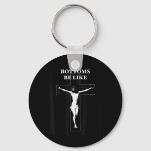 Jezus aan het kruis Grappige Bodems Jezus Grafiek Sleutelhanger