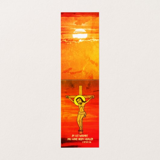 Jezus aan het kruis kaart (Buitenkant ongevouwen)