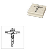 Jezus aan het Kruis Kruiskruis Religieus Katholiek Rubberstempel (Gestempeld)