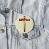 Jezus aan het kruis ronde button 7,6 cm (In situ)