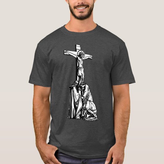 Jezus aan het kruis t-shirt (Voorkant)