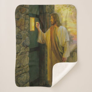 Jezus aan je Vintage Sherpa Deken